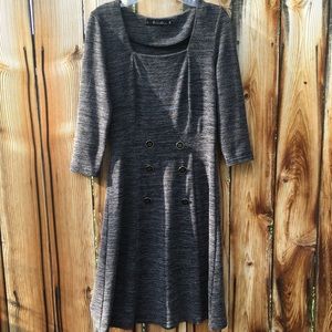 Neesha long sleeve gray dress